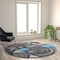 Flash Furniture Red 7' x 7' Round Abstract Design Area Rug ACD-RGTRZ860-77-RD-GG - alternate 4